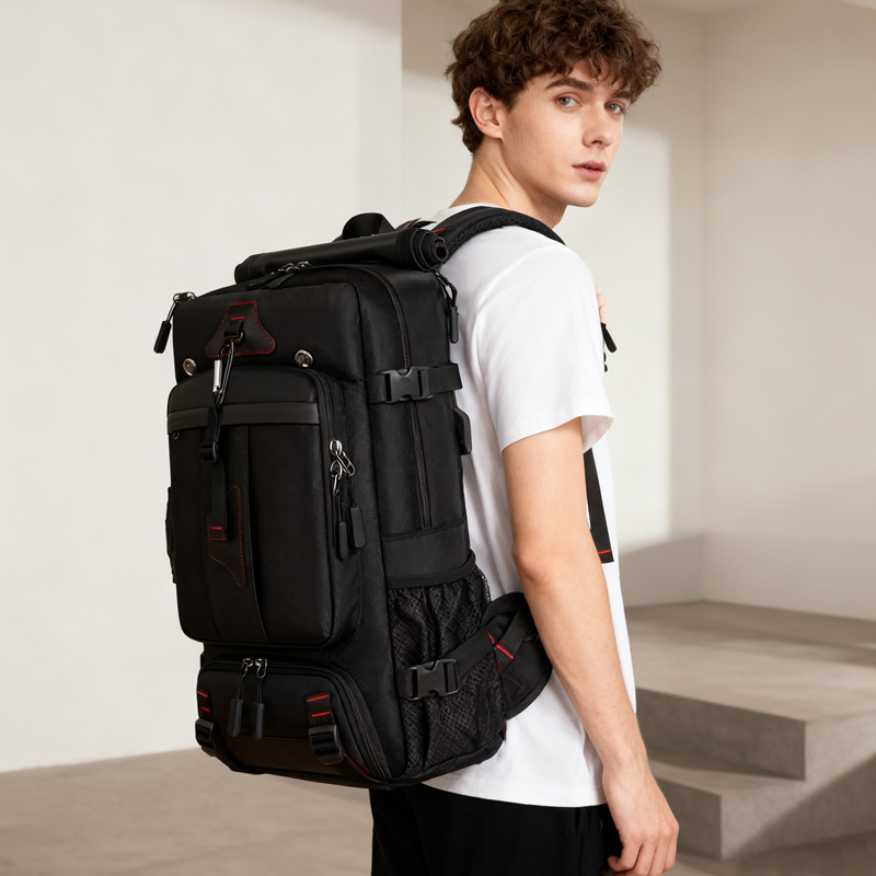 Laptop Backpack 15.6 - 大容量トラベルバックパック、独立したシューズコンパートメント付きコンバーチブル荷物収納スペース、15.6インチのラップトップコンパートメント