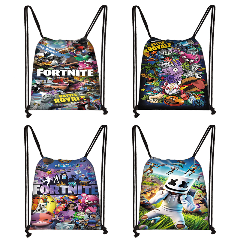 Fashion Backpack Women - 子供用プリント入り巾着ショッピングバッグ男性用ホットゲームデザイン-F-FortniteS女性用フットボールスポーツジム収納ヨガバックパック