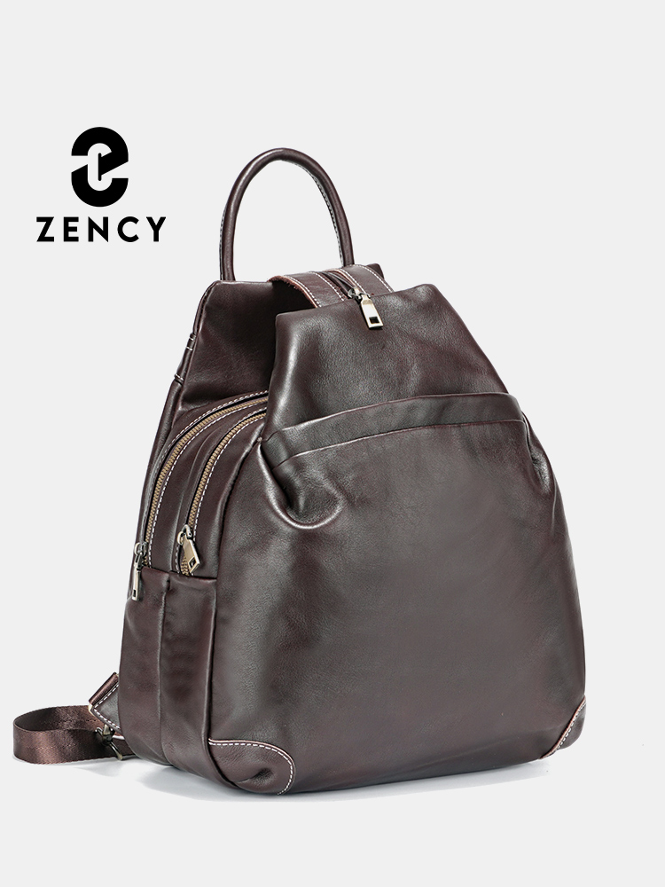 Travel Backpack Anti Theft - Zency-女性用本革トラベルバックパック,盗難防止バッグ,高品質のデザイナーバックパック