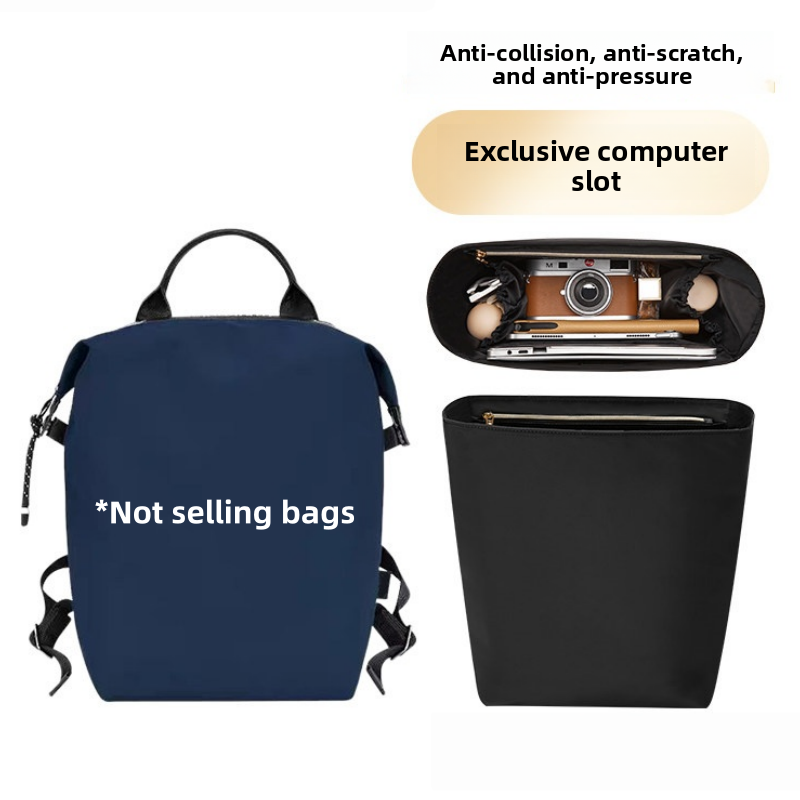 Backpack Insert Organizer - バッグオーガナイザーインサート ロングシャン エナジーバックパック対応 ナイロン製ラップトップバッグシェイパー サポートインナーストレージライナー ハンドバッグ仕切りプロテクター
