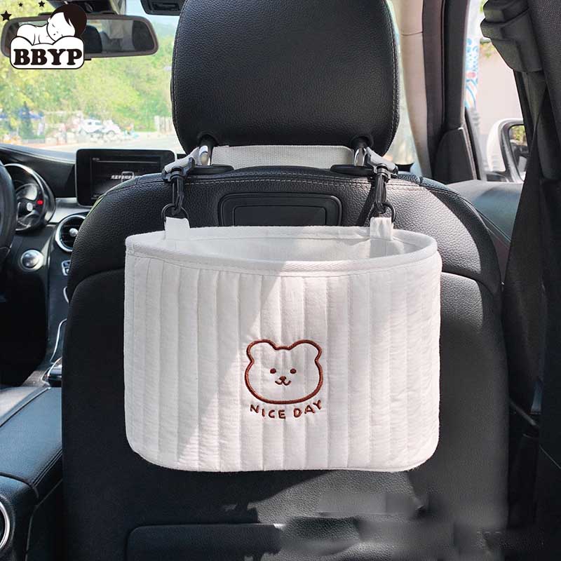 Backpack Diaper Bag - 2 個カーシートバック漫画クマパックバッグハンギングオーガナイザーコレクター収納ボックス車のインテリアアクセサリーかわいいおもちゃの収納