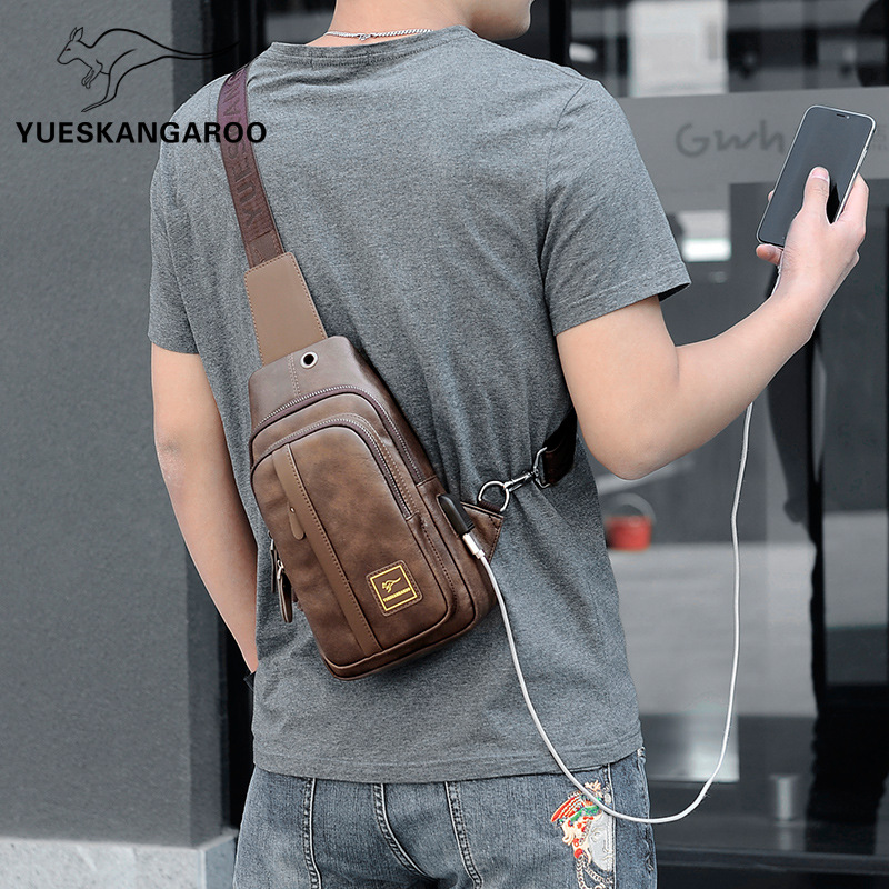 メンズファッション財布PUレザーバックパック小型USB充電チ - Mini Backpack Purse のレビューと価格