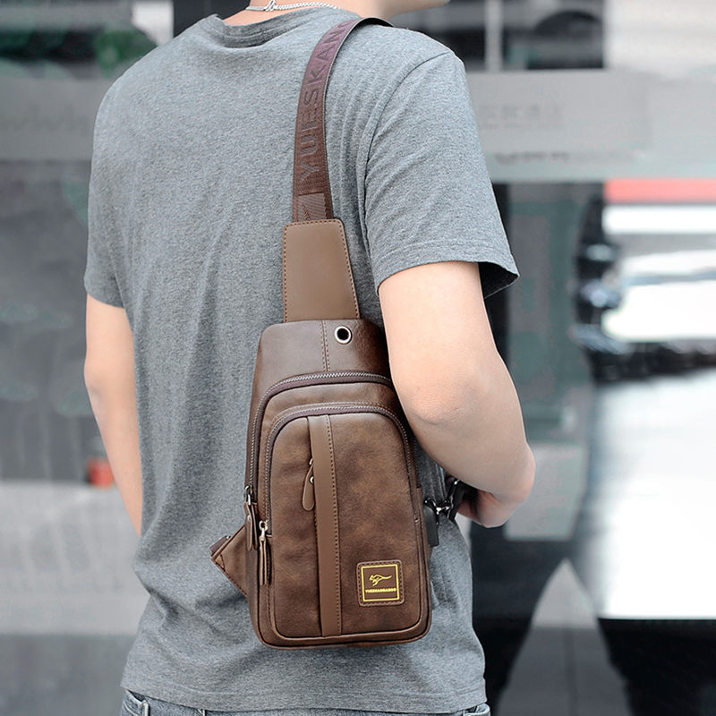 メンズファッション財布PUレザーバックパック小型USB充電チ - Mini Backpack Purse のレビューと価格