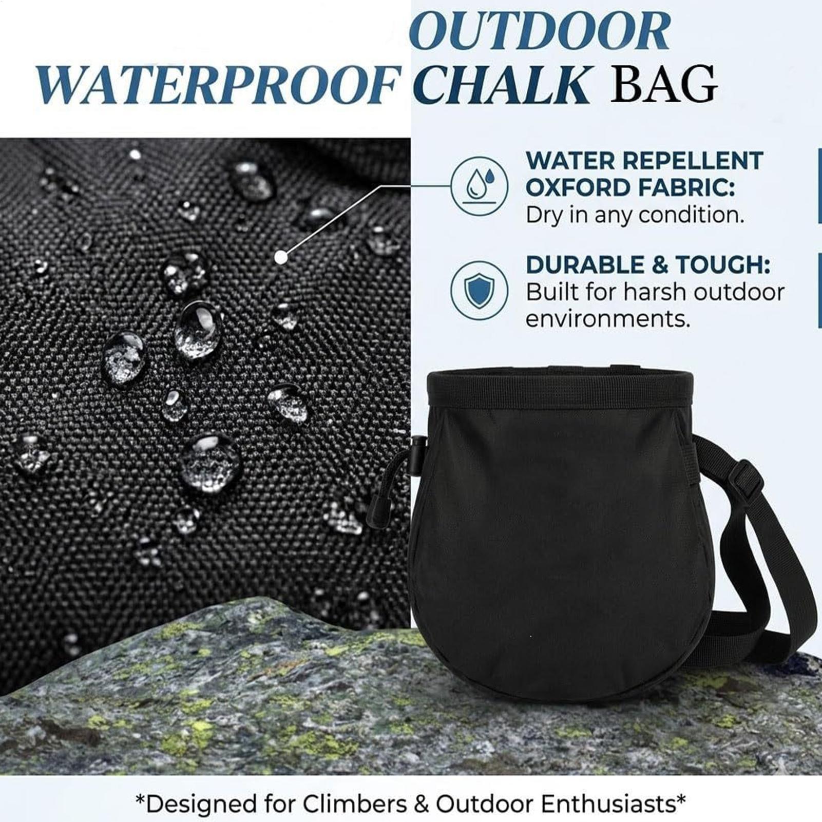 ロッククライミングチョークバッグ 防水巾着ポーチ ポケット＆ - Drawstring Gym Bag のレビューと価格