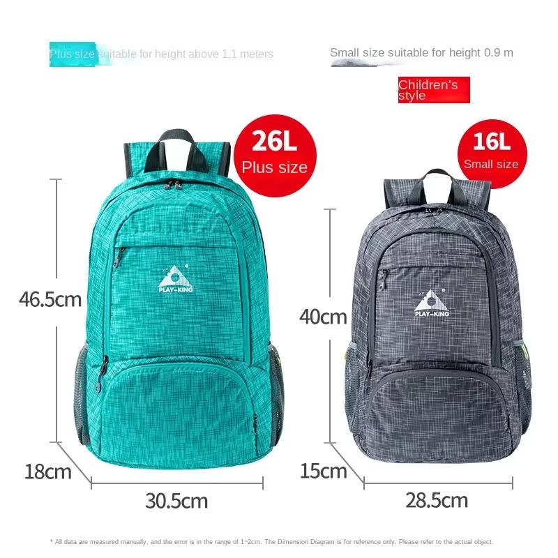 折りたたみ式軽量スキンバックパック アウトドア旅行 カジュア - Foldable Backpack Small のレビューと価格
