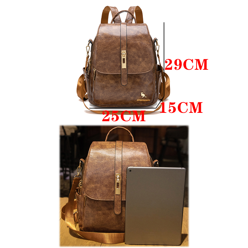 女性のための柔らかい革のバックパック,10代の女の子のための - Leather Backpack Vintage のレビューと価格