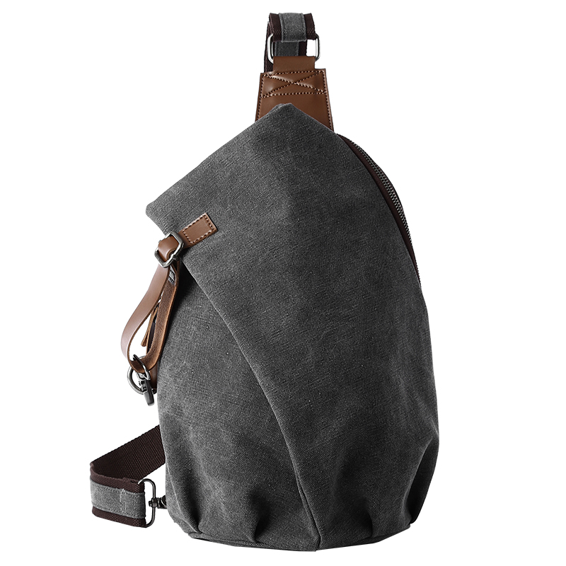 MTE ELAN 大容量レトロキャンバススリングバッグ男性革 - Sling Backpack Shoulder のレビューと価格
