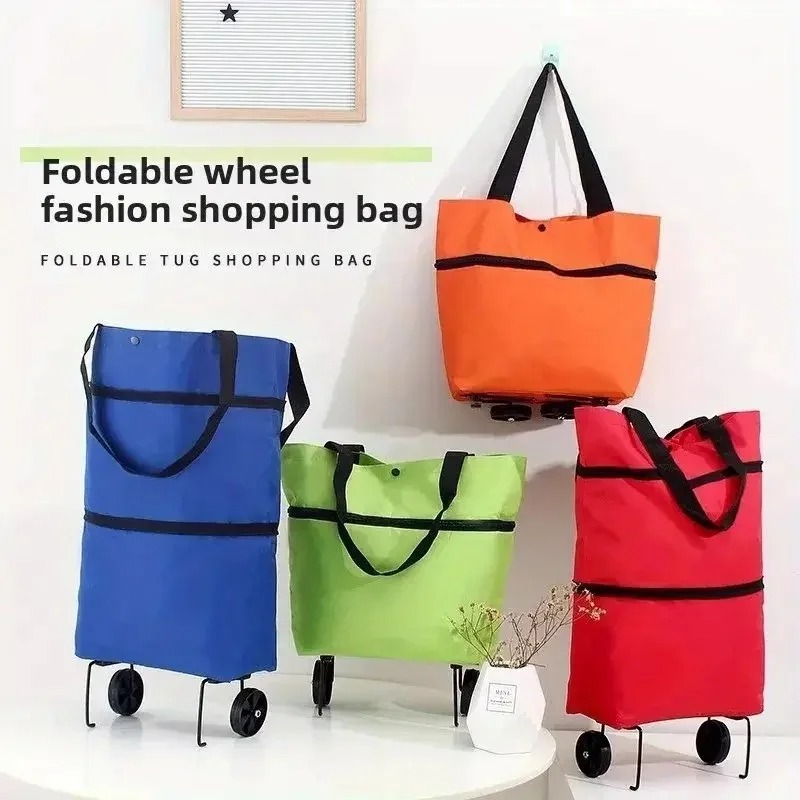 折りたたみ式ポータブルショッピングカート（ホイール付き） | - Foldable Backpack Small のレビューと価格