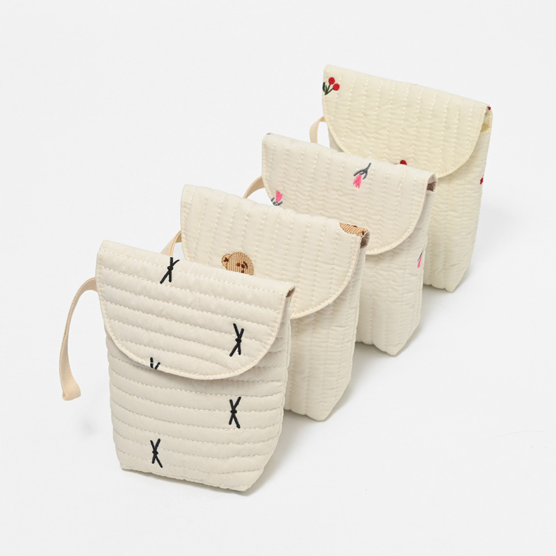 刺繍入りコットンベビーおむつバッグ、洗えるママバッグ、哺乳瓶 - Backpack Diaper Bag のレビューと価格