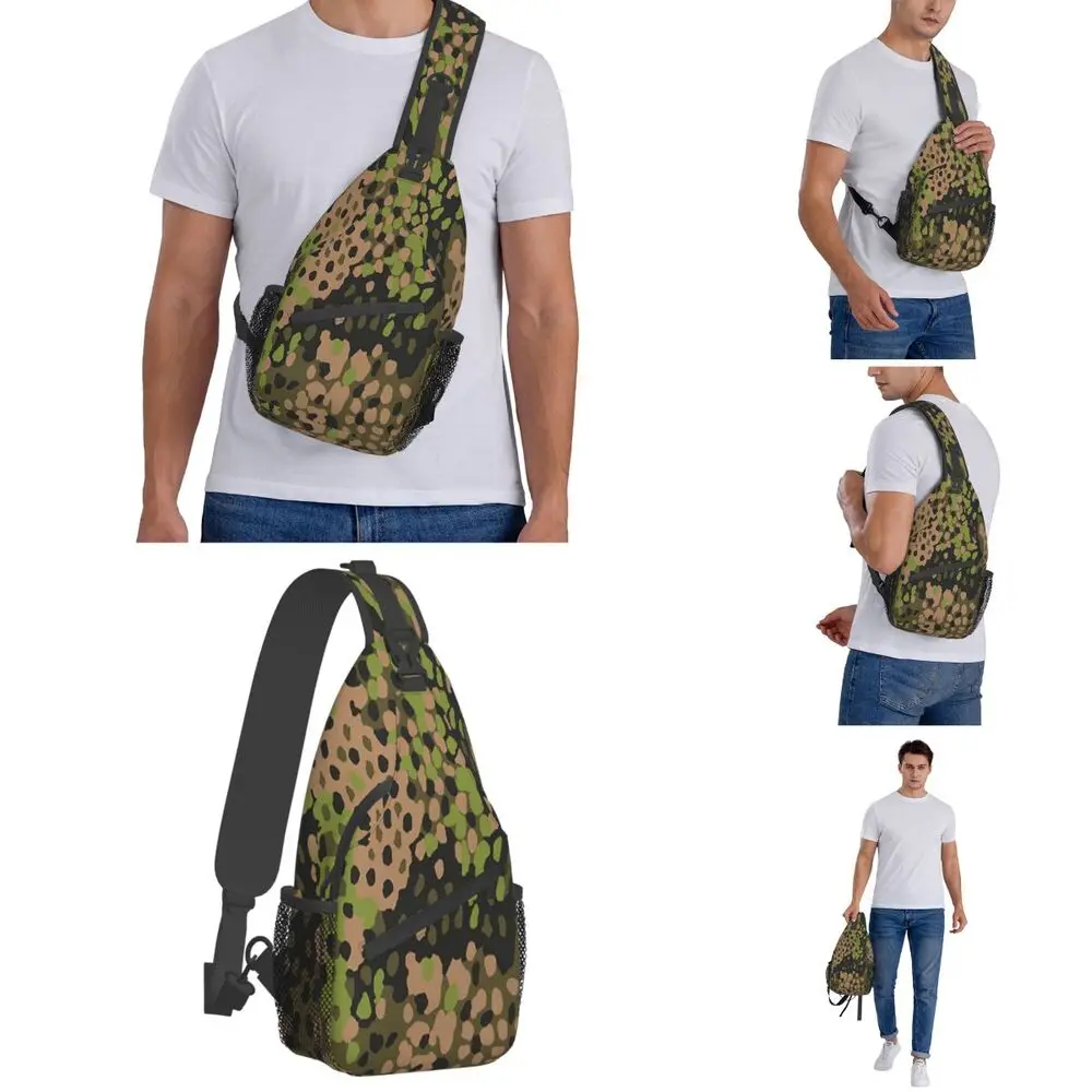 WW2 SS エルベンターン迷彩クロスボディスリングバッグ小 - Sling Backpack Shoulder のレビューと価格