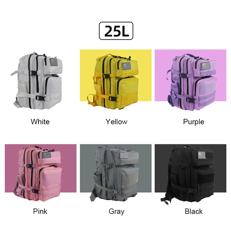 25L/45L 3P 戦術的なバックパック男性女性ピンク屋外 - Urban Backpack Tactical のレビューと価格