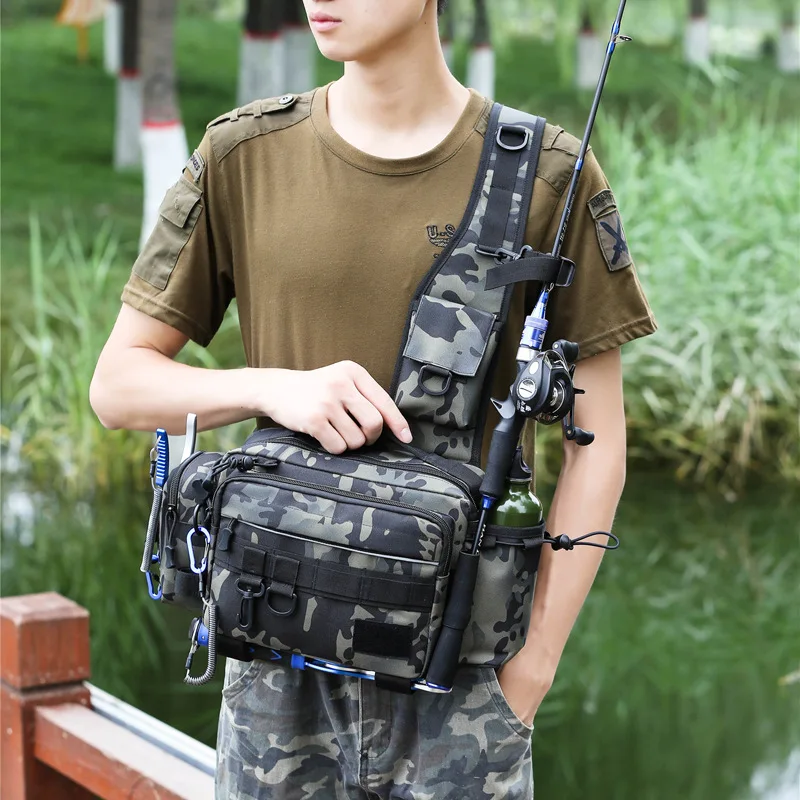 大容量の多機能ウエストバッグ,ハンティングショルダーバッグ, - Sling Backpack Shoulder のレビューと価格