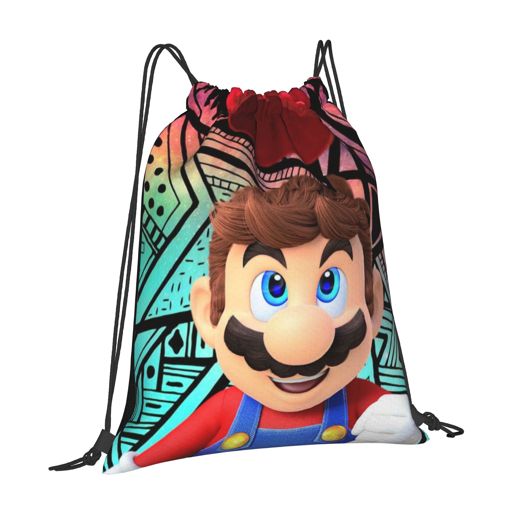 カスタム M-Marioes ビデオゲーム兄弟と友人巾着バッ - Drawstring Gym Bag のレビューと価格