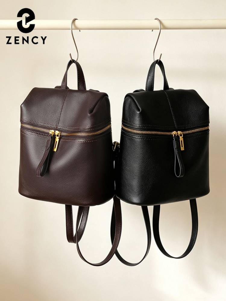 Zency 女性用本革バックパック ナップサック 多ポケット - Leather Backpack Vintage のレビューと価格