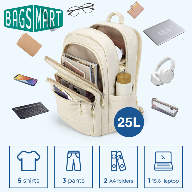BAGSMART ラップトップバッグ カレッジカジュアルバッ - Laptop Backpack 15.6 のレビューと価格